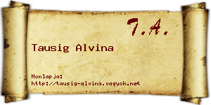 Tausig Alvina névjegykártya